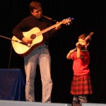 Dad and son playing "Twinkle, Twinkle Little Star"